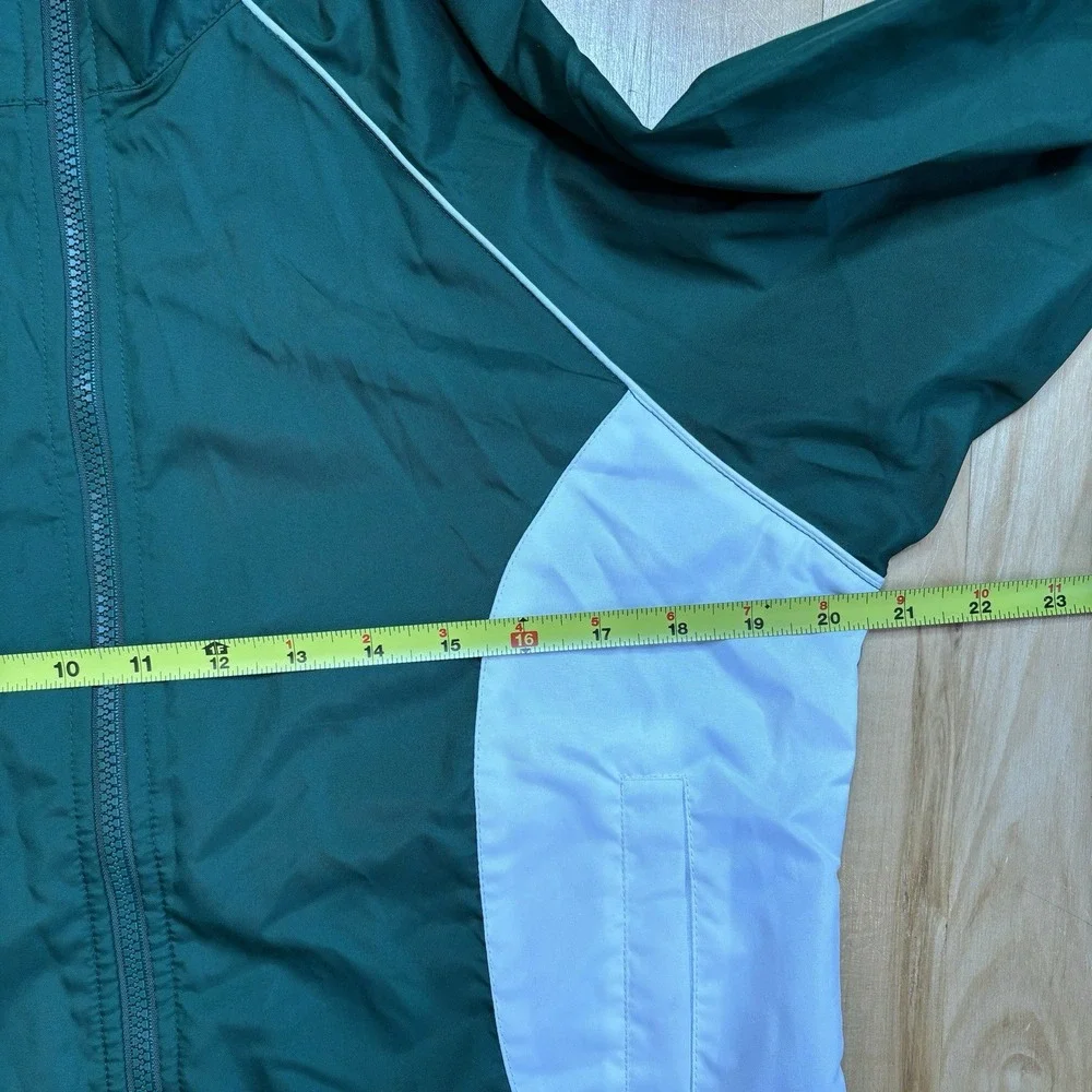 Y2K Windbreaker Tracksuit‎ Youth Medium Green Set Pants Jacket Retro Cheer Warm